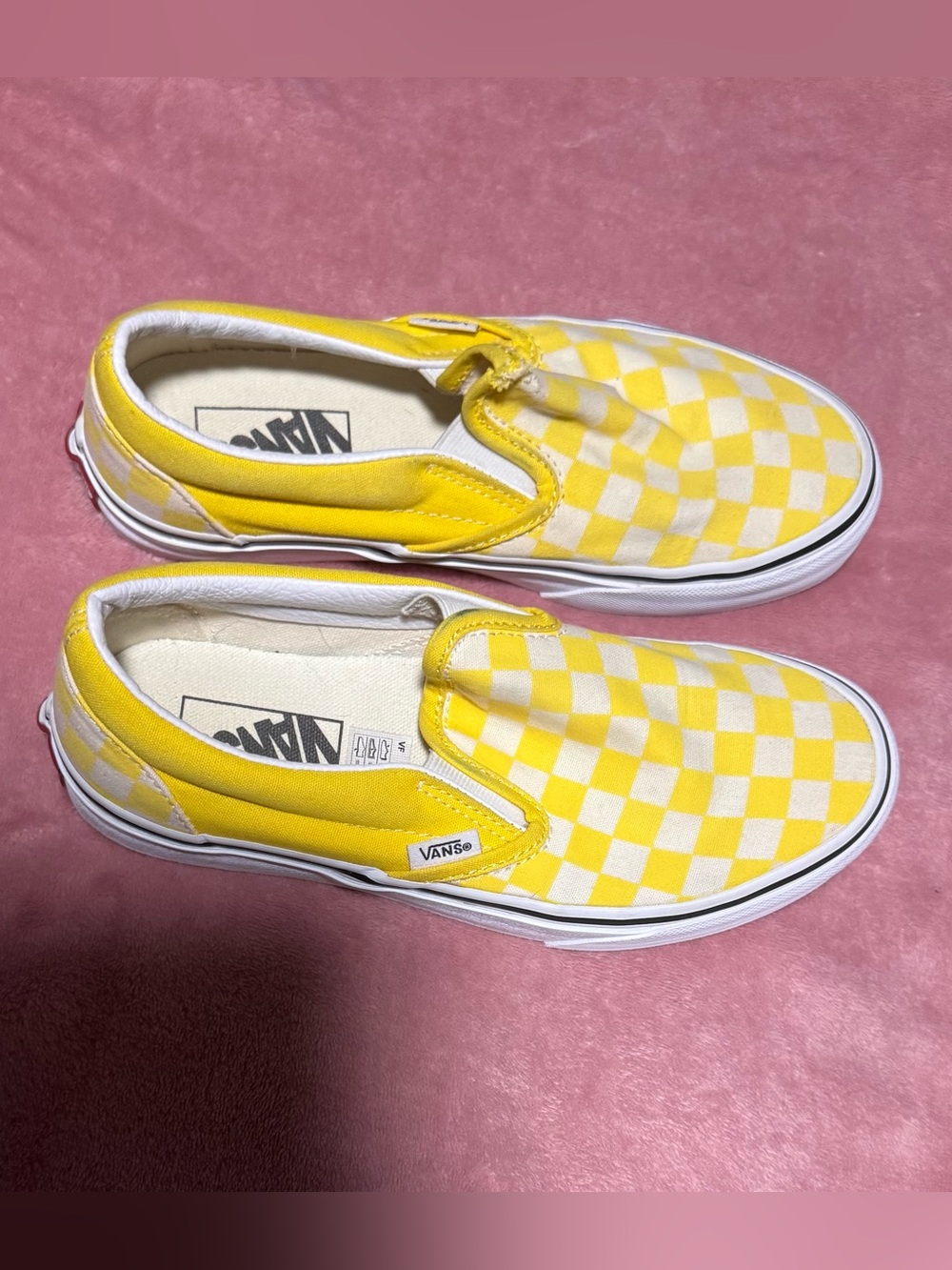 Yellow checkered vans